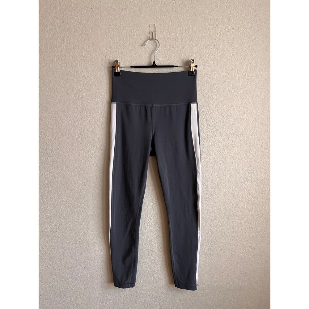 Athleta Elation Colorblock 7/8 Tight in Charcoal/White Size XS
